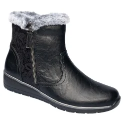 Kuschel-Stiefelette mit Leder „Mona“