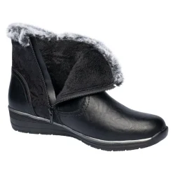 Kuschel-Stiefelette mit Leder „Mona“