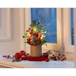 LED-Adventsgesteck „Beeren“