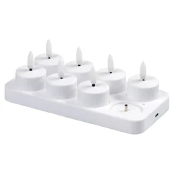 LED-Akku-Teelichter, 8 Stück