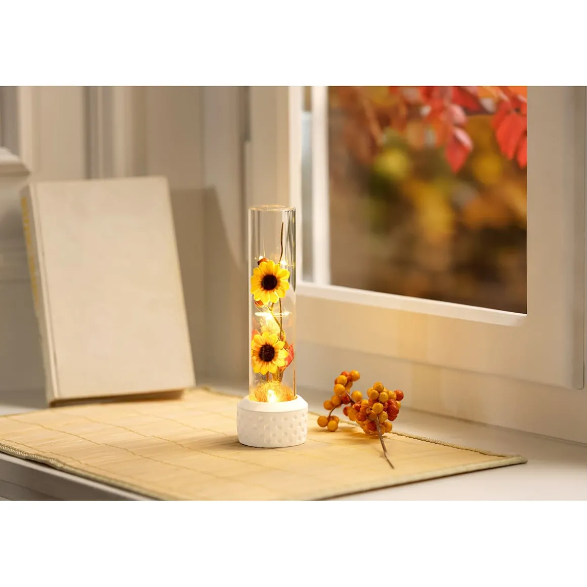 LED-Dekofigur "Herbstfreude im Glas"