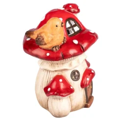 LED-Dekofigur-Pilzhaus Vogel