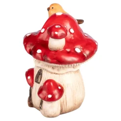 LED-Dekofigur-Pilzhaus Vogel