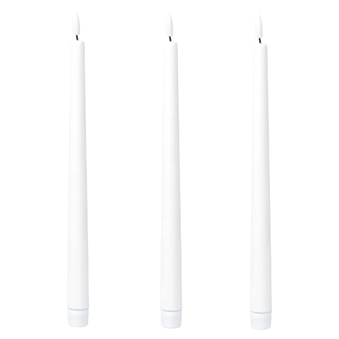 LED-Echtwachskerzen, 3 Stück