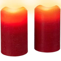 LED-Echtwachskerzen "zum Auspusten", 2 Stück