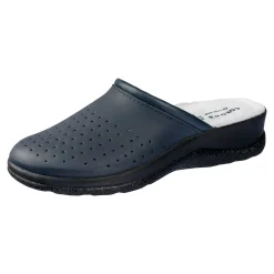 Leder-Pantolette für Herren blau