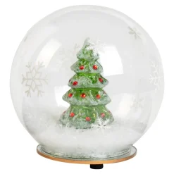 LED-Glas-Schneekugel „Tannenbaum“