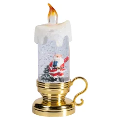 LED-Glitterkerze Weihnachtsmann