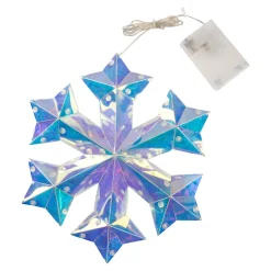LED-Hänge-Deko "Schneeflocke Prisma"