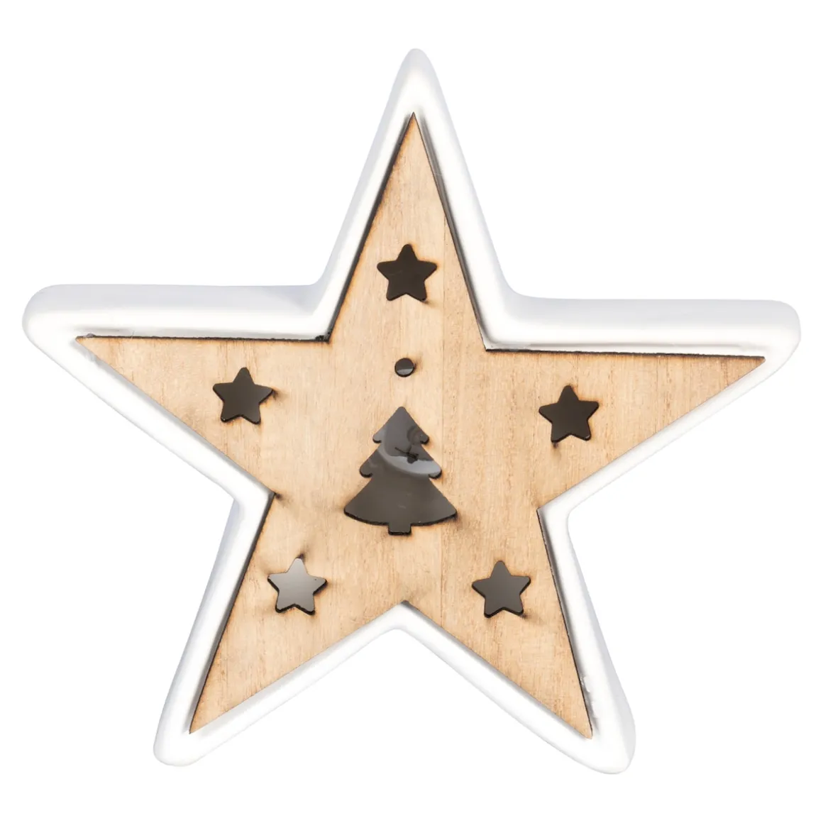 LED-Keramik-Dekofigur „Stern“