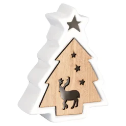 LED-Keramik-Dekofigur „Tanne“