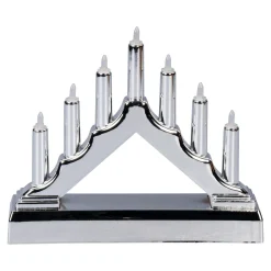 LED-Schwibbogen silber