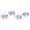 LED-Teelichter „Stern“, 4 Stück silberfarben