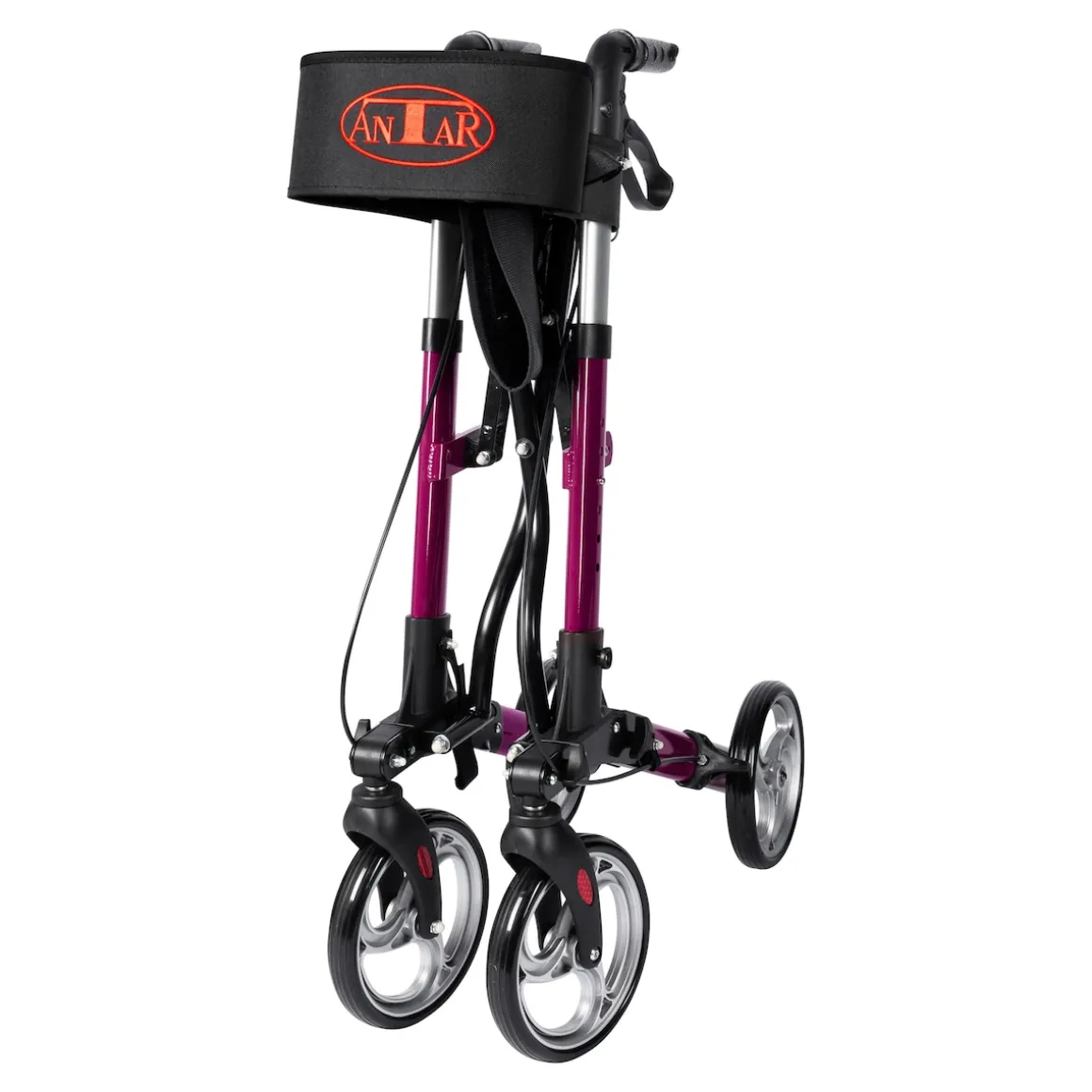 Leichtgewicht-Rollator Premium, Aluminium, mit Rückengurt und Tasche - AT51006 lila