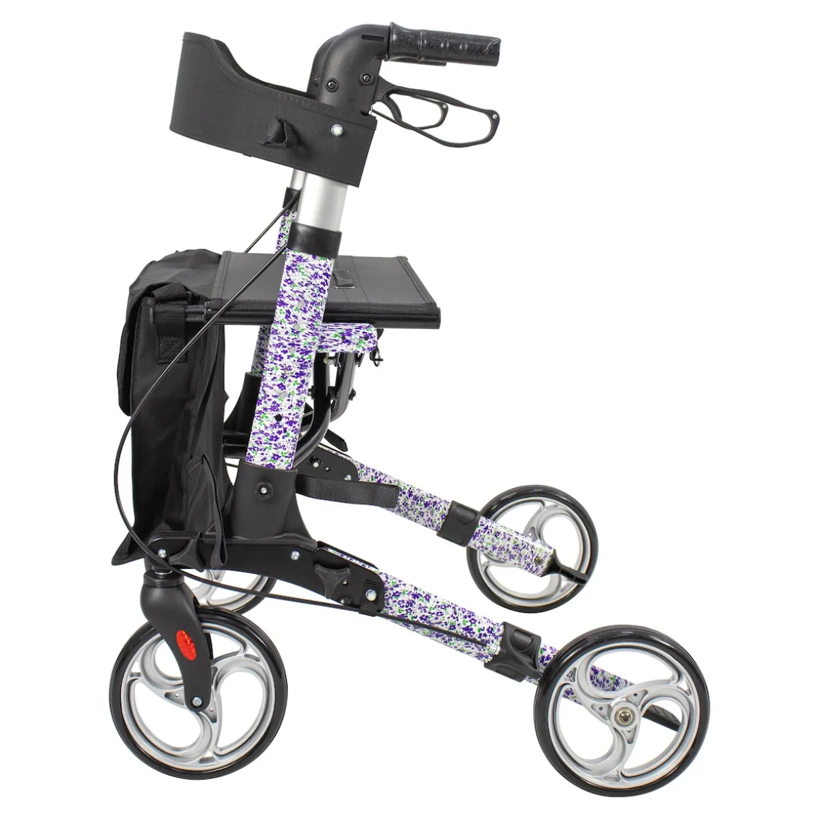 Leichtgewicht-Rollator Premium, Aluminium, mit Rückengurt und Tasche - AT51006 Sonderedition