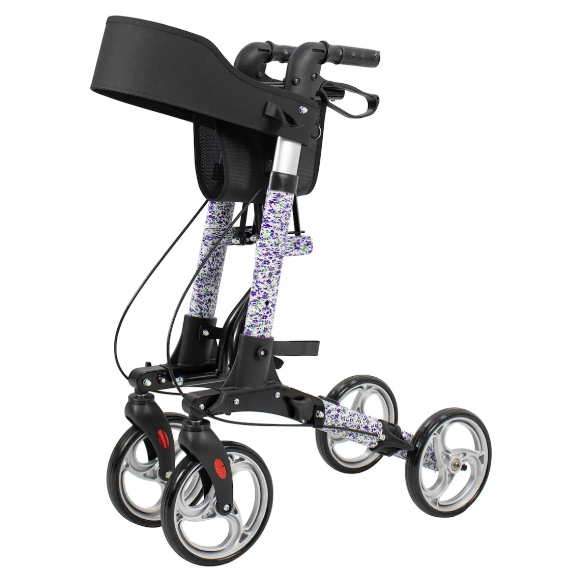 Leichtgewicht-Rollator Premium, Aluminium, mit Rückengurt und Tasche - AT51006 Sonderedition