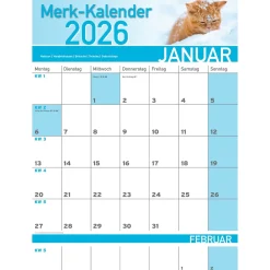 Merkkalender 2026 „Katzenbabies“