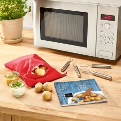 Mikrowellen-Kartoffelgarer rot