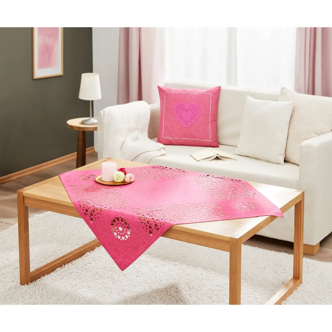 Mitteldecke „Romantik“, 85x85 cm