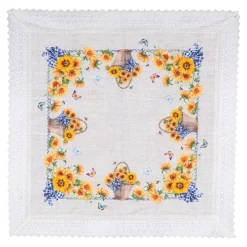 Mitteldecke „Sonnenblume“, 85x85 cm