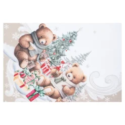 Mitteldecke "Teddy-Bescherung", 85x85 cm