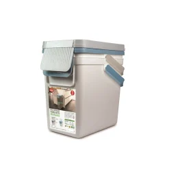 Müllbehälter, 2er Set, je 25 l, stapelbar weiß