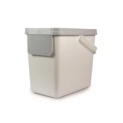 Müllbehälter, 2er Set, je 25 l, stapelbar weiß