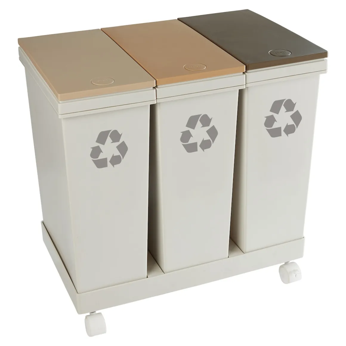 Mülltrennsystem "Genial", 3 Fächer je 20 l braun