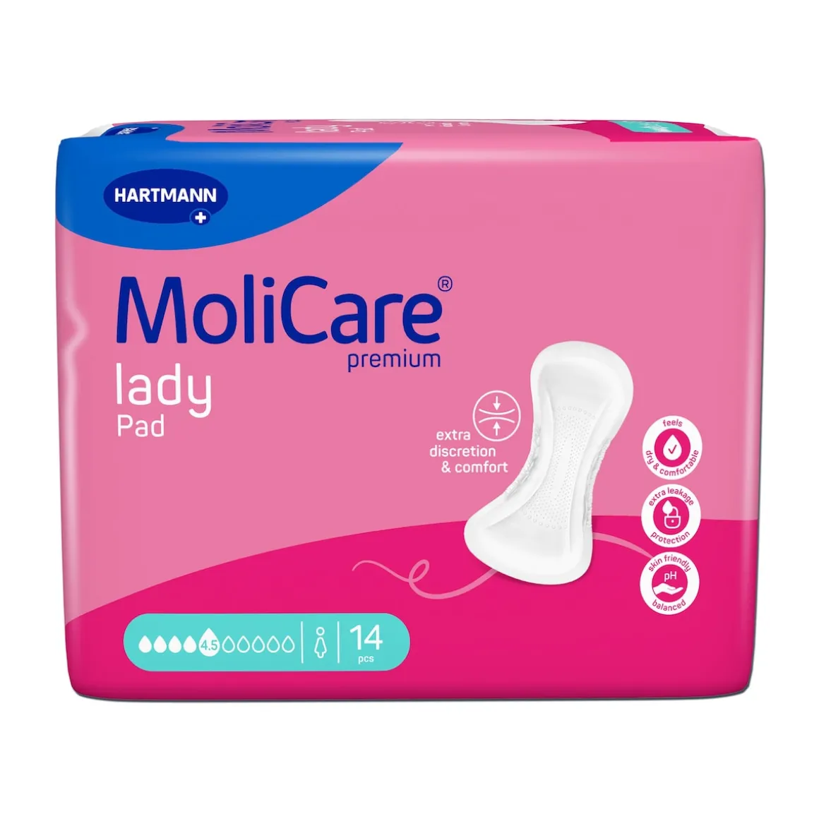 MoliCare Premium LADY PAD, 14 Stück Saugleistung 910 ml