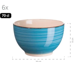 Müslischalen-Set, Steingut LUMACA Dunkelblau