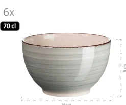 Müslischalen-Set, Steingut LUMACA Grau