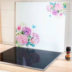 Multi-Herdabdeckplatte "Hortensie"