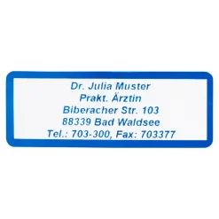 Namensaufkleber "Schrifttyp B" blau
