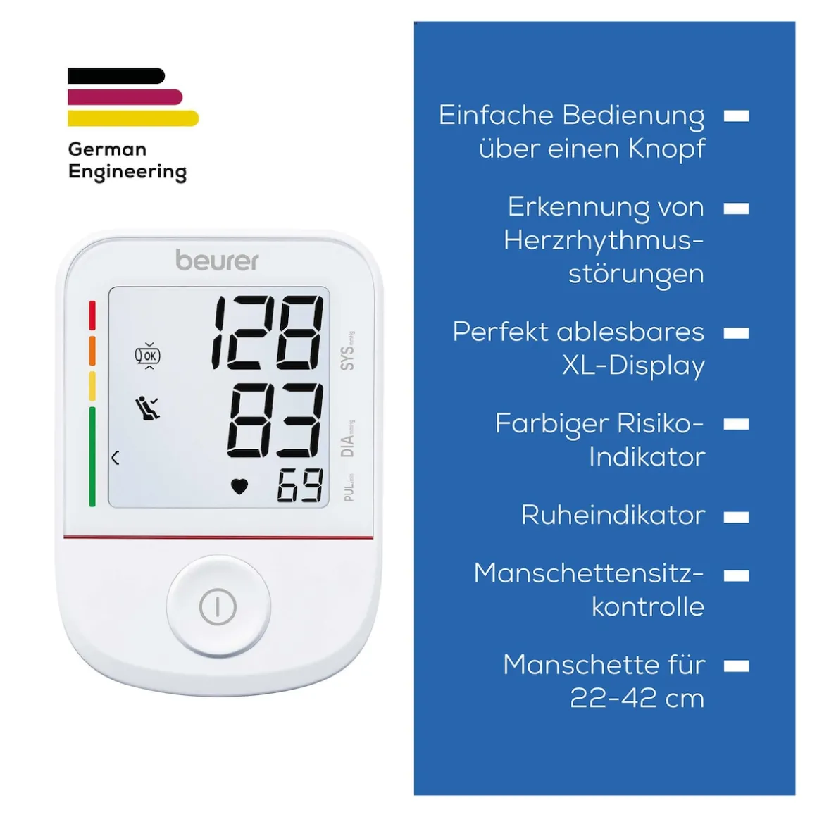 Oberarm-Blutdruckmessgerät BM 38