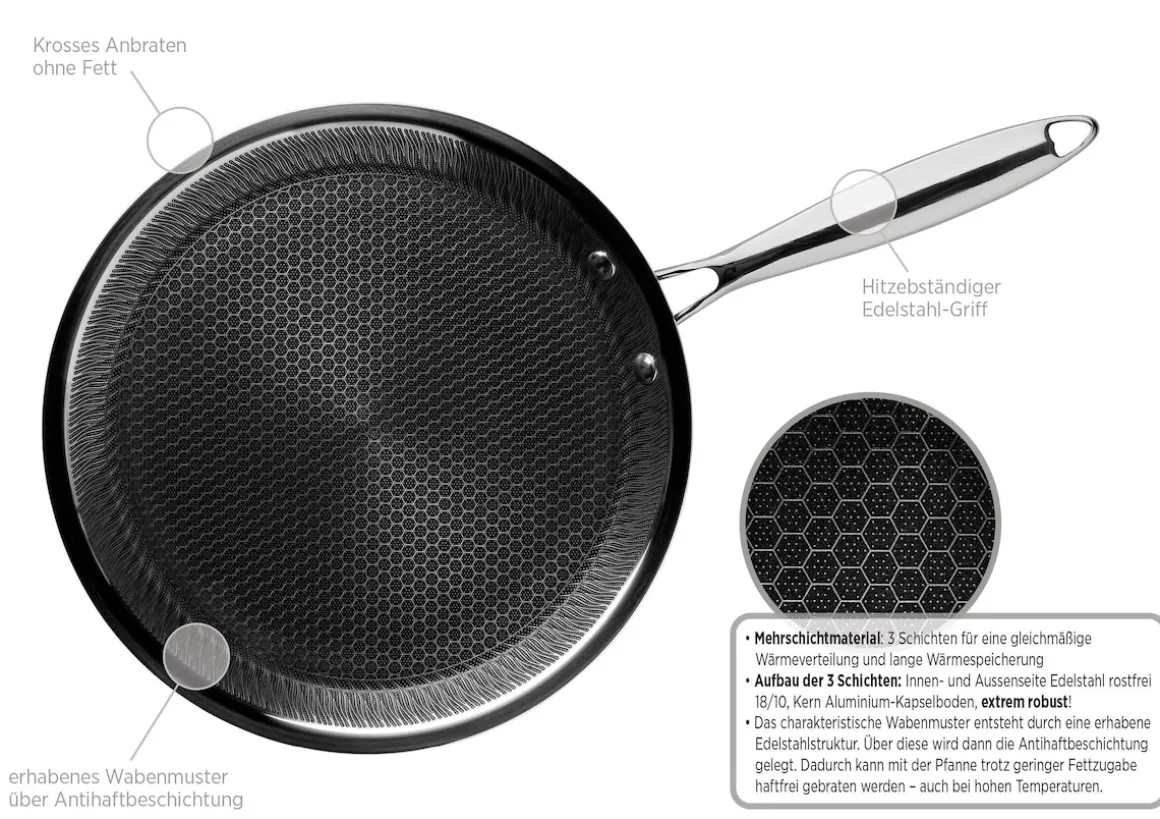 Palatschinkenpfanne, Edelstahl Hestia 1 x Pfanne