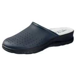 Pantolette mit Leder für Damen blau