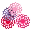 Pfannenschoner, Untersetzer Filzblüten "Fleur", 4 Stück