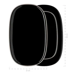 Plattenset, Keramik Isora Schwarz