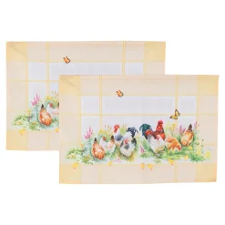 Platzset „Hühner“, 2 Stück