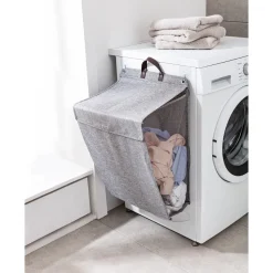 Platzspar-Wäschesammler + Gratis 2 Klebehaken