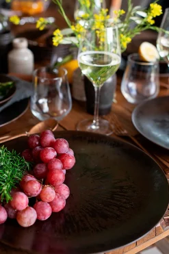 Platzteller-Set, Keramik Metallic Bronze