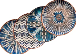 Platzteller-Set, Steinzeug Iberico Blue 4 x Platzteller