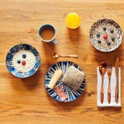 Platzteller-Set, Steinzeug Iberico Blue 4 x Platzteller