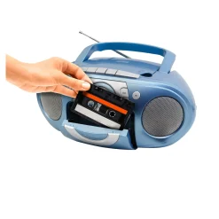 Radio-Kassettenspieler mit CD blau