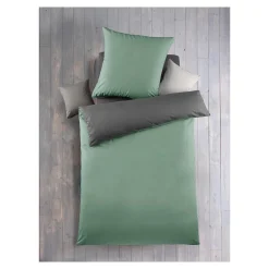 Renforcé-Bettwäsche, 2-teilig, 135x200 cm salbei/grau