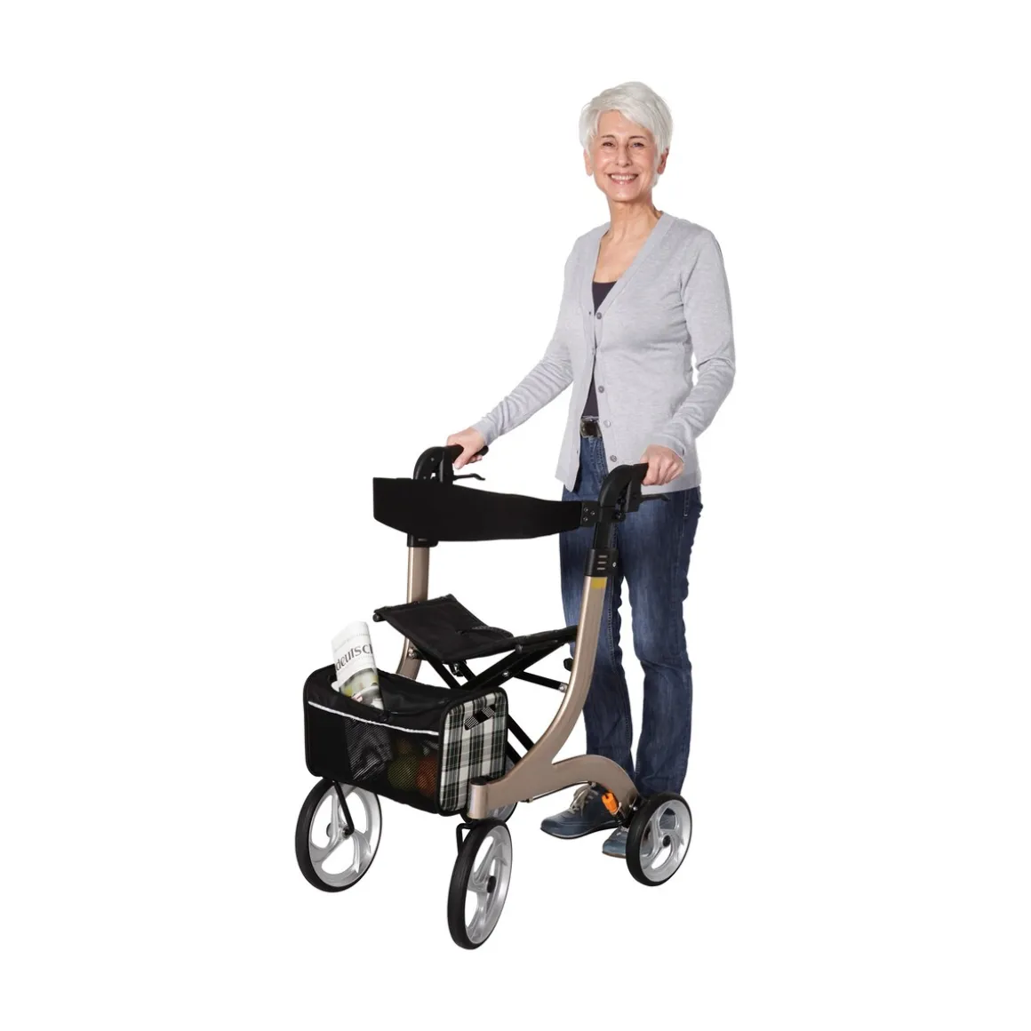 Rollator Nitro für innen & außen, klappbar, zum Sitzen & Fahren