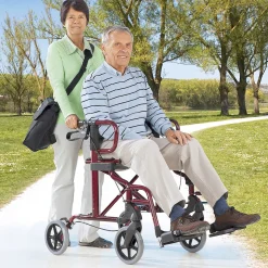 Rollator und Transportrollstuhl Diamond Deluxe 2in1