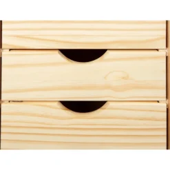 Rollcontainer holzfarben