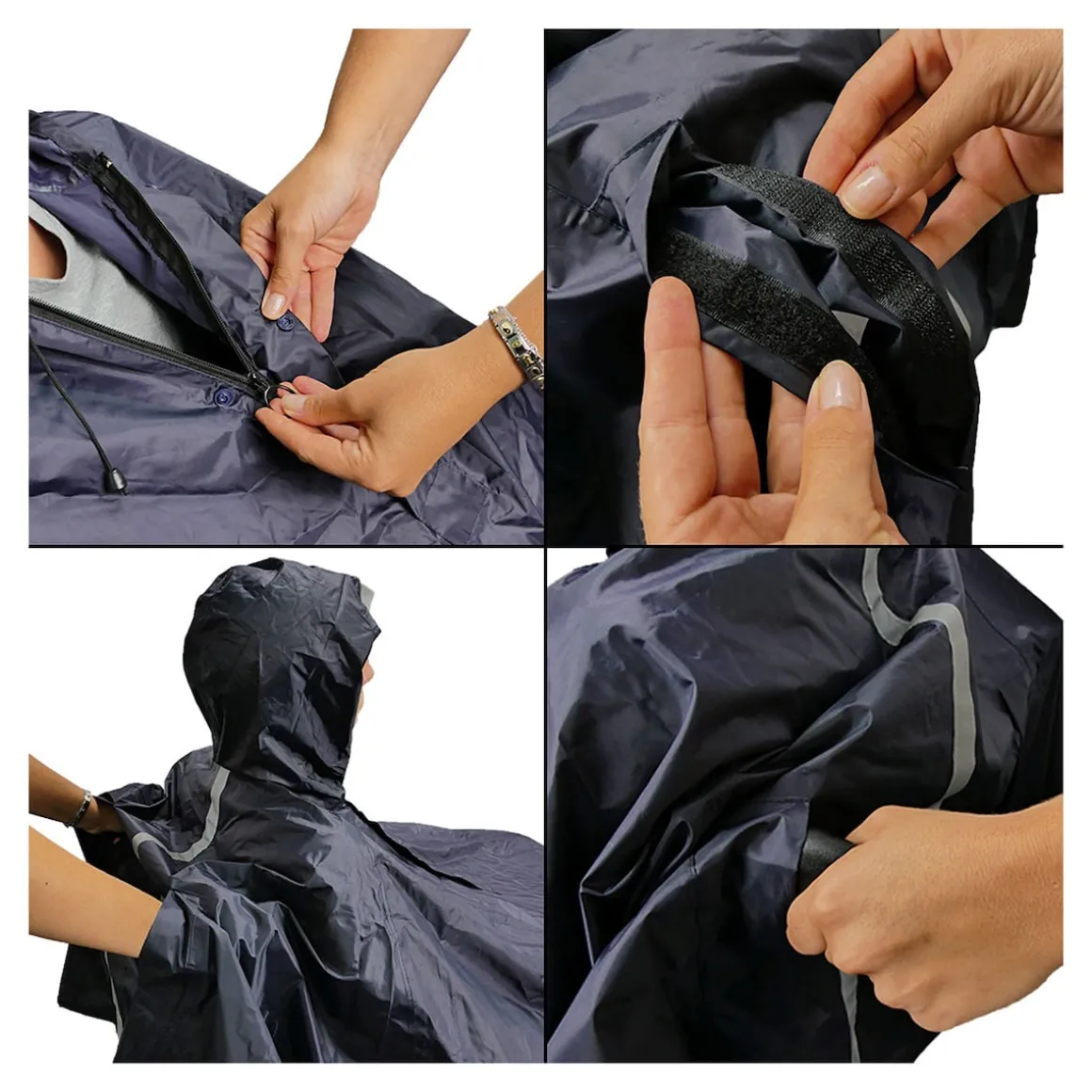 Rollstuhl-Regencape schwarz