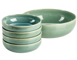 Salatschüsselset, Steinzeug Elina Uno Grün